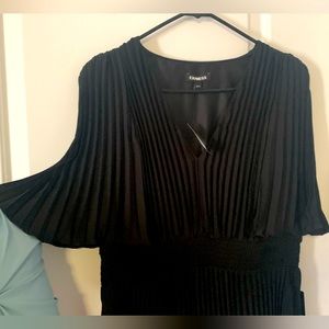 Little black dress, pleated